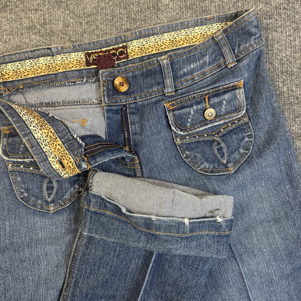 Vezucci Jeans Womens 8 Blue Bootcut Medium Wash Stretch Flap Pocket Denim(32x30) - Picture 15 of 16